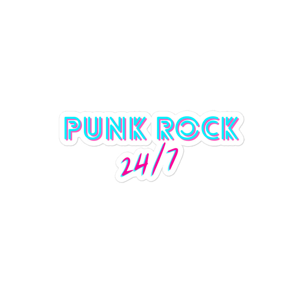 Punk Rock 24/7 Logo Bubble-free stickers